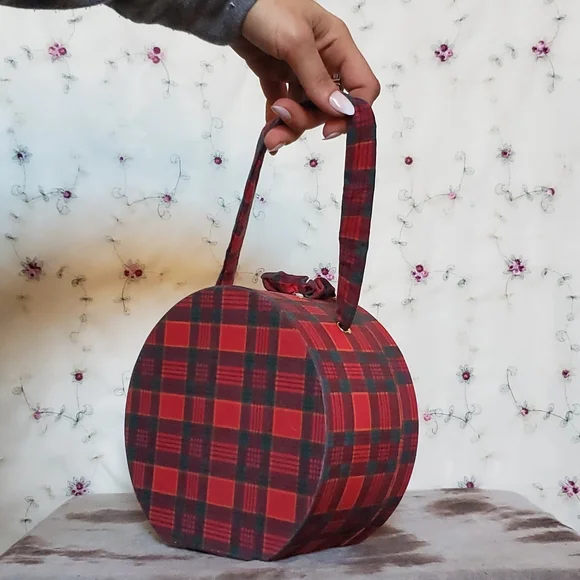 Vintage Tartan Plaid Train Case / Box Purse - Picture 8 of 9